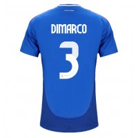 Camisa de Futebol Itália Federico Dimarco #3 Equipamento Principal Europeu 2024 Manga Curta